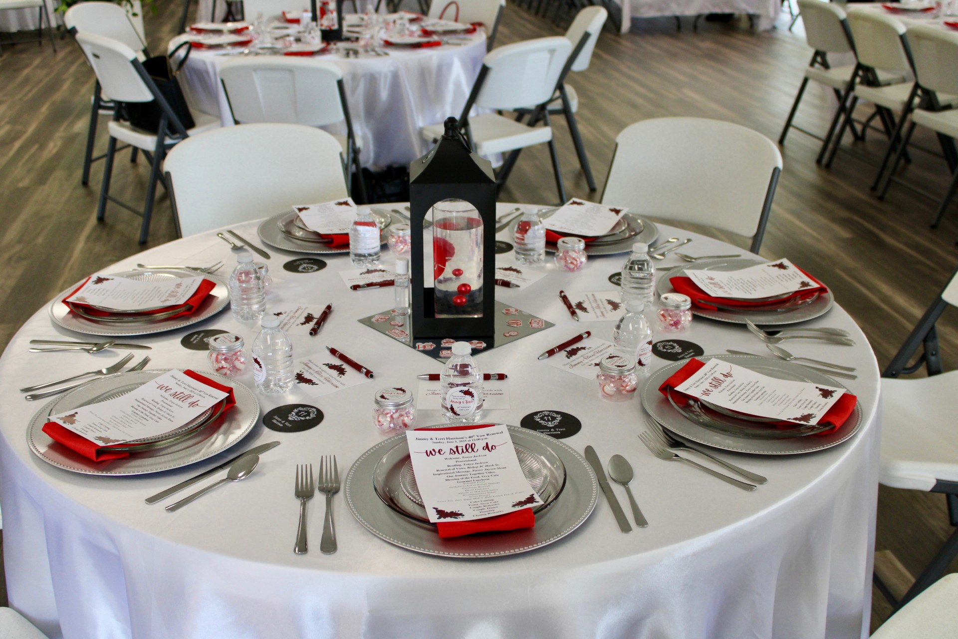 Vow Renewal Reception Tablescape