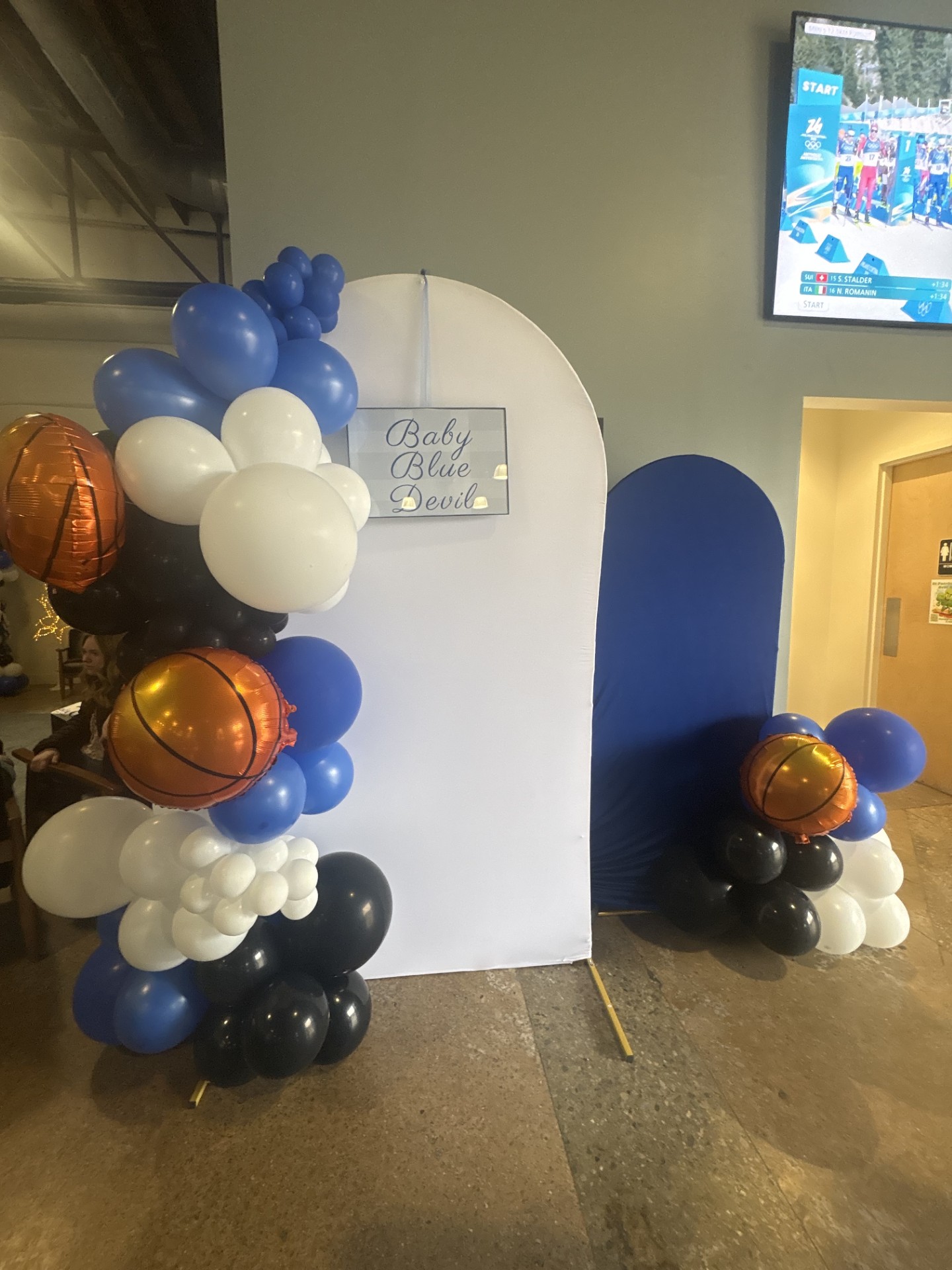 'Baby Blue Devil' Sports Backdrop
