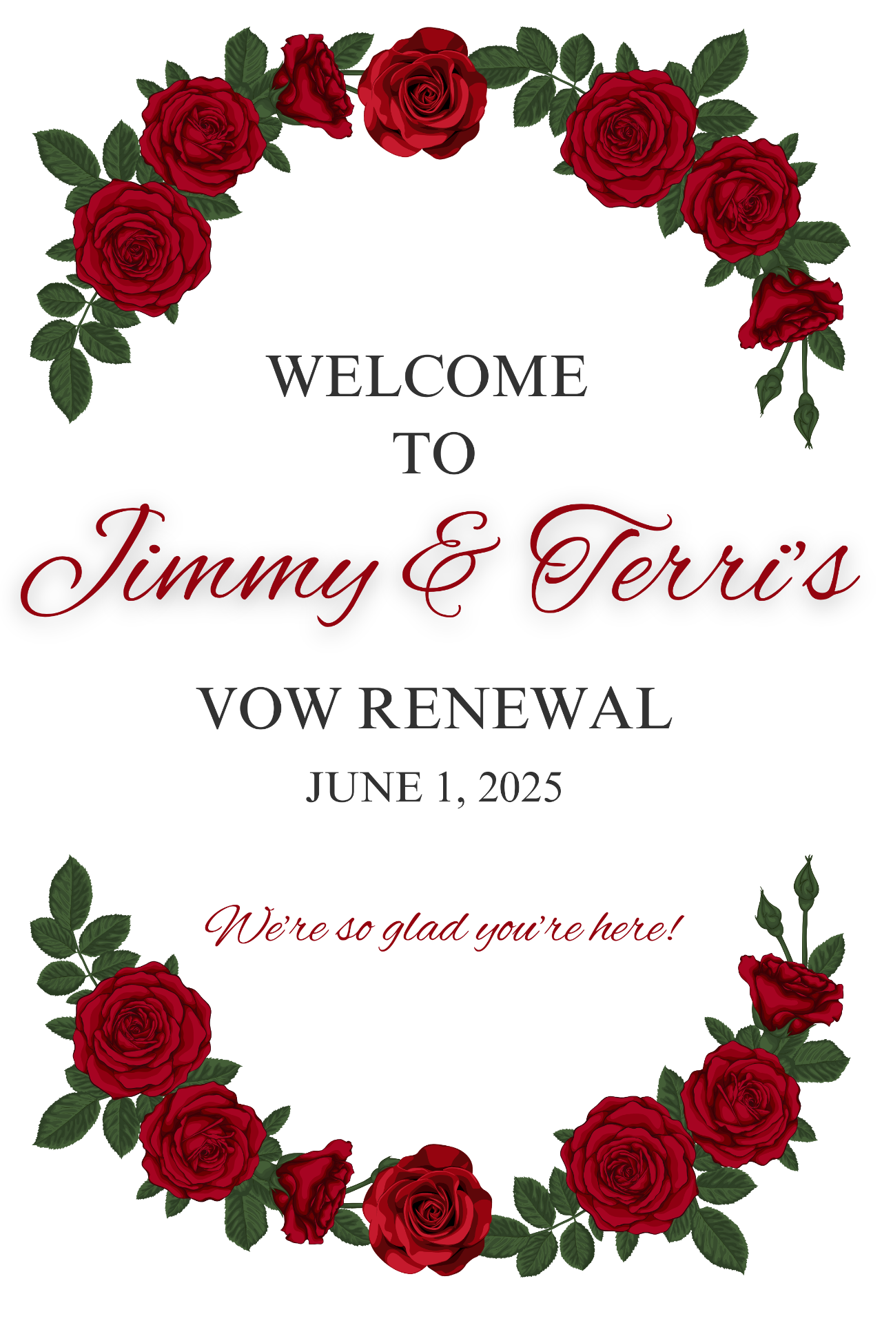 Jimmy & Terri's Vow Renewal Welcome